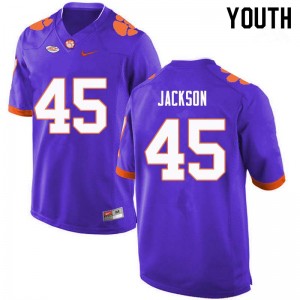 Youth Josh Jackson Purple Clemson University College Football #45 Jersey 791731-142