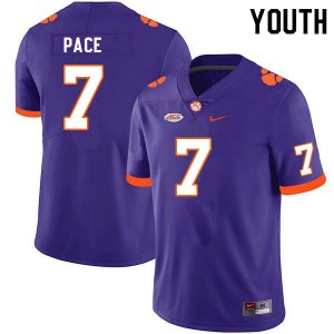 Youth Kobe Pace Purple CFP Champs College Football #7 Jersey 431465-376