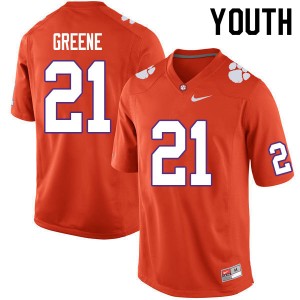 Youth Malcolm Greene Orange Clemson College Football #21 Jersey 391211-643