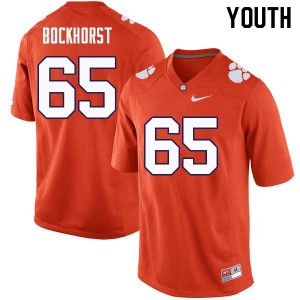 Youth Matt Bockhorst Orange Clemson Tigers College Football #65 Jersey 642338-431