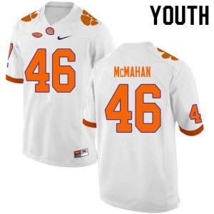 Youth Matt McMahan White Clemson National Championship College Football #46 Jersey 686523-326