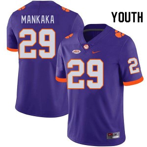 Youth Michael Mankaka Purple Clemson Tigers College Football #29 Jersey 777211-287