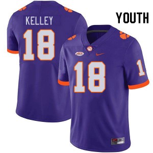 Youth Misun Kelley Purple Clemson National Championship College Football #18 Jersey 288818-300
