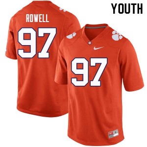 Youth Nick Rowell Orange Clemson University College Football #97 Jersey 421718-397