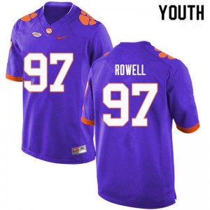 Youth Nick Rowell Purple CFP Champs College Football #97 Jersey 357618-629