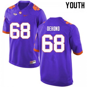 Youth Noah DeHond Purple CFP Champs College Football #68 Jersey 590586-195