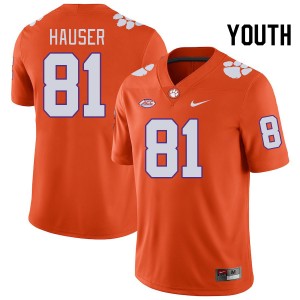 Youth Nolan Hauser Orange Clemson National Championship College Football #81 Jersey 647971-561