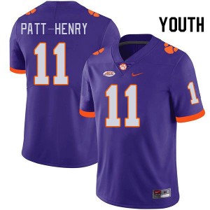 Youth Olsen Patt-Henry Purple Clemson Tigers College Football #11 Jersey 496664-386