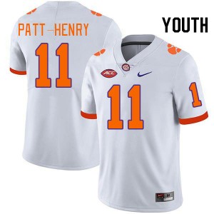 Youth Olsen Patt-Henry White CFP Champs College Football #11 Jersey 755567-107