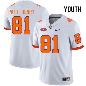 Youth Olsen Patt-Henry White Clemson College Football #81 Jersey 578838-314