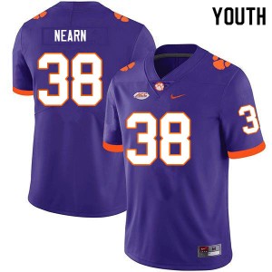 Youth Peter Nearn Purple Clemson University College Football #38 Jersey 862207-988