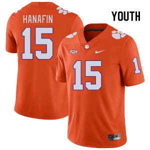 Youth Ronan Hanafin Orange Clemson College Football #15 Jersey 242115-358