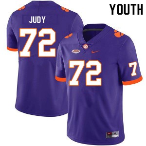 Youth Sam Judy Purple Clemson Tigers College Football #72 Jersey 634283-146