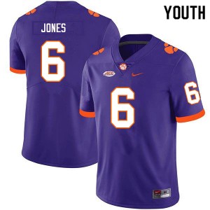 Youth Sheridan Jones Purple Clemson University College Football #6 Jersey 801148-400