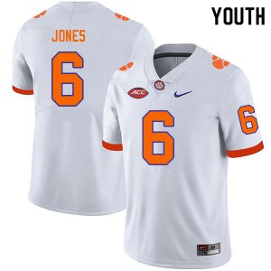 Youth Sheridan Jones White Clemson National Championship College Football #6 Jersey 414257-284