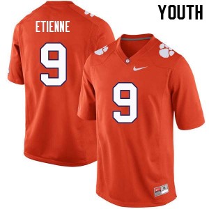 Youth Travis Etienne Orange Clemson College Football #9 Jersey 366324-727