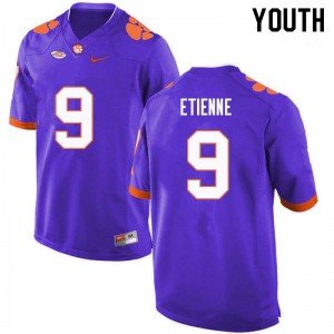 Youth Travis Etienne Purple Clemson University College Football #9 Jersey 722636-978