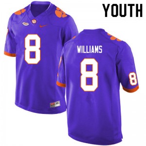 Youth Tre Williams Purple CFP Champs College Football #8 Jersey 389234-397