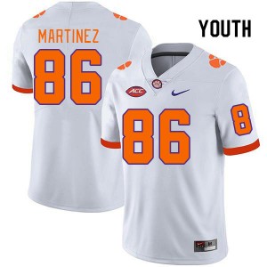 Youth Tristan Martinez White Clemson College Football #86 Jersey 874977-968