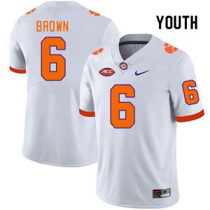 Youth Tyler Brown White CFP Champs College Football #6 Jersey 358690-190