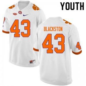 Youth Will Blackston White Clemson College Football #43 Jersey 629920-864