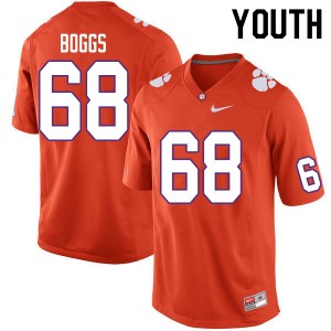 Youth Will Boggs Orange Clemson University College Football #68 Jersey 980014-780