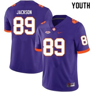 Youth Zach Jackson Purple Clemson University College Football #89 Jersey 849701-650
