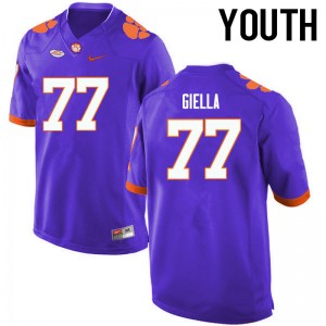 Youth Zach Giella Purple CFP Champs College Football #77 Jersey 559646-193