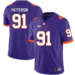 Men Zaire Patterson Purple CFP Champs College Football #91 Jersey 914234-797